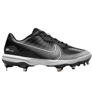 New Nike Men's Alpha Huarache Varsity 4 Metal Baseball Cleats black white